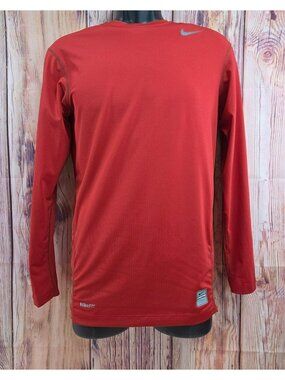 Nike Pro Red Long Sleeve Compression Shirt Mens Large Athletic Wear